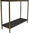 HSM Collection Sidetable 100cm Zwart/Goud Marmer/Metaal/Mangohout
