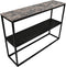 HSM Collection Sidetable Marseille 120cm Bruin/Zwart Marmer/Metaal