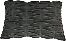HSM Collection - Sierkussen - 35x55 - Zwart - Velvet/katoen