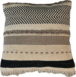 HSM Collection - Sierkussen - 45x45 - Naturel/zwart - Katoen