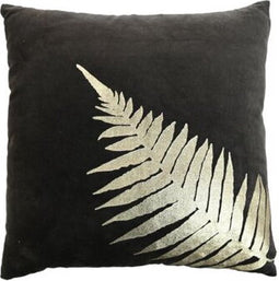 HSM Collection - Sierkussen met print - 45x45 - Zwart/goud - Velvet