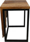 HSM Collection Small Flower Table - 35x35x50 - Naturel/zwart - Teakhout/ijzer