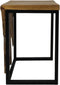 HSM Collection Small Flower Table - 35x35x50 - Naturel/zwart - Teakhout/ijzer