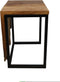 HSM Collection Small Flower Table - 35x35x50 - Naturel/zwart - Teakhout/ijzer