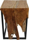 HSM Collection Small Flower Table - 35x35x50 - Naturel/zwart - Teakhout/ijzer