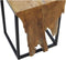 HSM Collection Small Flower Table - 35x35x50 - Naturel/zwart - Teakhout/ijzer