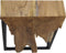 HSM Collection Small Flower Table - 35x35x50 - Naturel/zwart - Teakhout/ijzer