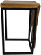 HSM Collection Small Flower Table - 35x35x50 - Naturel/zwart - Teakhout/ijzer