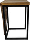 HSM Collection Small Flower Table - 35x35x50 - Naturel/zwart - Teakhout/ijzer