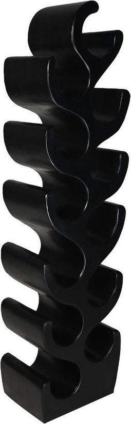 HSM Collection-Staand Wijnrek Vins 12 Flessen-29x20x95-Zwart-Munggur