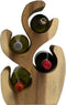 HSM Collection-Staand Wijnrek Vins 4 Flessen-26x16x40-Naturel-Munggur