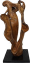 HSM Collection-Staande Deco Abstract Medium -40x40x95-Naturel/Zwart-Teak/Metaal