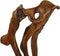 HSM Collection-Staande Deco Abstract Medium -40x40x95-Naturel/Zwart-Teak/Metaal