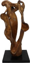 HSM Collection-Staande Deco Abstract Medium -40x40x95-Naturel/Zwart-Teak/Metaal