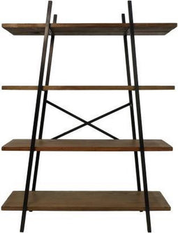 HSM Collection stellingkast met 4 planken - teak/metaal