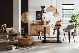 HSM Collection-Stoel Lugano-70x67x81-Naturel-Rotan/Teak