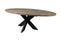 HSM Collection Tafelblad ovaal - 180x100 cm - vintage - teak