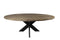 HSM Collection Tafelblad ovaal - 180x100 cm - vintage - teak
