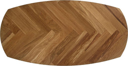 HSM Collection Tafelblad Visgraat Danish 130cm Zwart Eiken