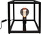 HSM Collection Tafellamp Fremont vierkant frame - 26x26x26 - Gepoedercoat zwart - Metaal