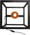 HSM Collection Tafellamp Fremont vierkant frame - 26x26x26 - Gepoedercoat zwart - Metaal
