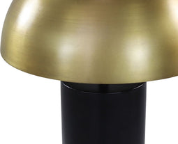 HSM Collection-Tafellamp Met Kap-30x30x45-Zwart/Goud-Metaal