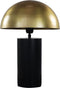 HSM Collection-Tafellamp Met Kap-30x30x45-Zwart/Goud-Metaal