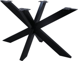 HSM Collection-Tafelonderstel Spider-125x62x72 (80x40mm)-Zwart-Metaal