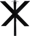 HSM Collection-Tafelonderstel Spider-125x62x72 (80x40mm)-Zwart-Metaal