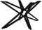 HSM Collection-Tafelonderstel Spider-140x80x72 (40x40mm)-Zwart-Metaal