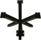 HSM Collection-Tafelonderstel Spider Oakland-80x80x72 (75x75mm)-Zwart-Metaal