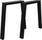 HSM Collection-Tafelpoot Model U S/2-60-80x14x72 (8x4)-Zwart-Metaal
