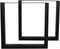 HSM Collection-Tafelpoot Model U S/2-70x10x69 (10x5)-Zwart-Metaal