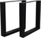 HSM Collection-Tafelpoot Model U S/2-70x10x69 (10x5)-Zwart-Metaal