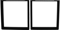 HSM Collection-Tafelpoot Model U S/2-70x8x72 (80x40 mm)-Zwart-Metaal