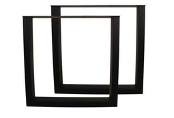 HSM Collection-Tafelpoot Model U S/2-72x14x72-Zwart-Metaal