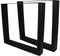 HSM Collection-Tafelpoot Model U S/2-72x14x72-Zwart-Metaal