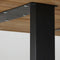HSM Collection-Tafelpoot Model U S/2-72x14x72-Zwart-Metaal