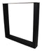 HSM Collection-Tafelpoot Model U S/2-72x14x72-Zwart-Metaal