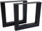HSM Collection-Tafelpoot Model U S/2-75x15x72 ( 100x100 mm )-Zwart-Metaal