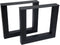 HSM Collection-Tafelpoot Model U S/2-75x15x72 ( 100x100 mm )-Zwart-Metaal