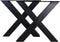 HSM Collection-Tafelpoot Model X S/2-75x15x72 (100x100mm)-Zwart-Metaal