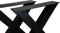 HSM Collection-Tafelpoot Model X S/2-75x15x72 (100x100mm)-Zwart-Metaal