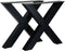HSM Collection-Tafelpoot Model X S/2-75x15x72 (100x100mm)-Zwart-Metaal