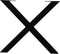 HSM Collection-Tafelpoot Model X S/2-80x10x72 ( 75x75 mm )-Zwart-Metaal