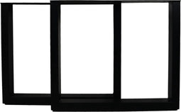 HSM Collection - Tafelpoten U-model - set van 2 - 80x12.5x68 - Zwart - Gepoedercoat metaal