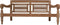 HSM Collection-Tuin Lounge Bank Bahama 2,5 Zits-150x95x80-Naturel/Wit-Teak/Stof