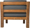 HSM Collection-Tuin Loungestoel Sofa Met Arm-80x79x83-Naturel/Donker Grijs-Teak/Stof