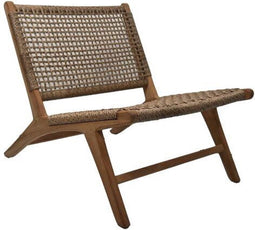 HSM Collection-Tuin Loungestoel Rio-66x80x65-Naturel/Naturel-Teak/Bananenblad