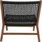 HSM Collection-Tuin Loungestoel Rio-66x80x65-Zwart/Naturel-Teak/Bananenblad